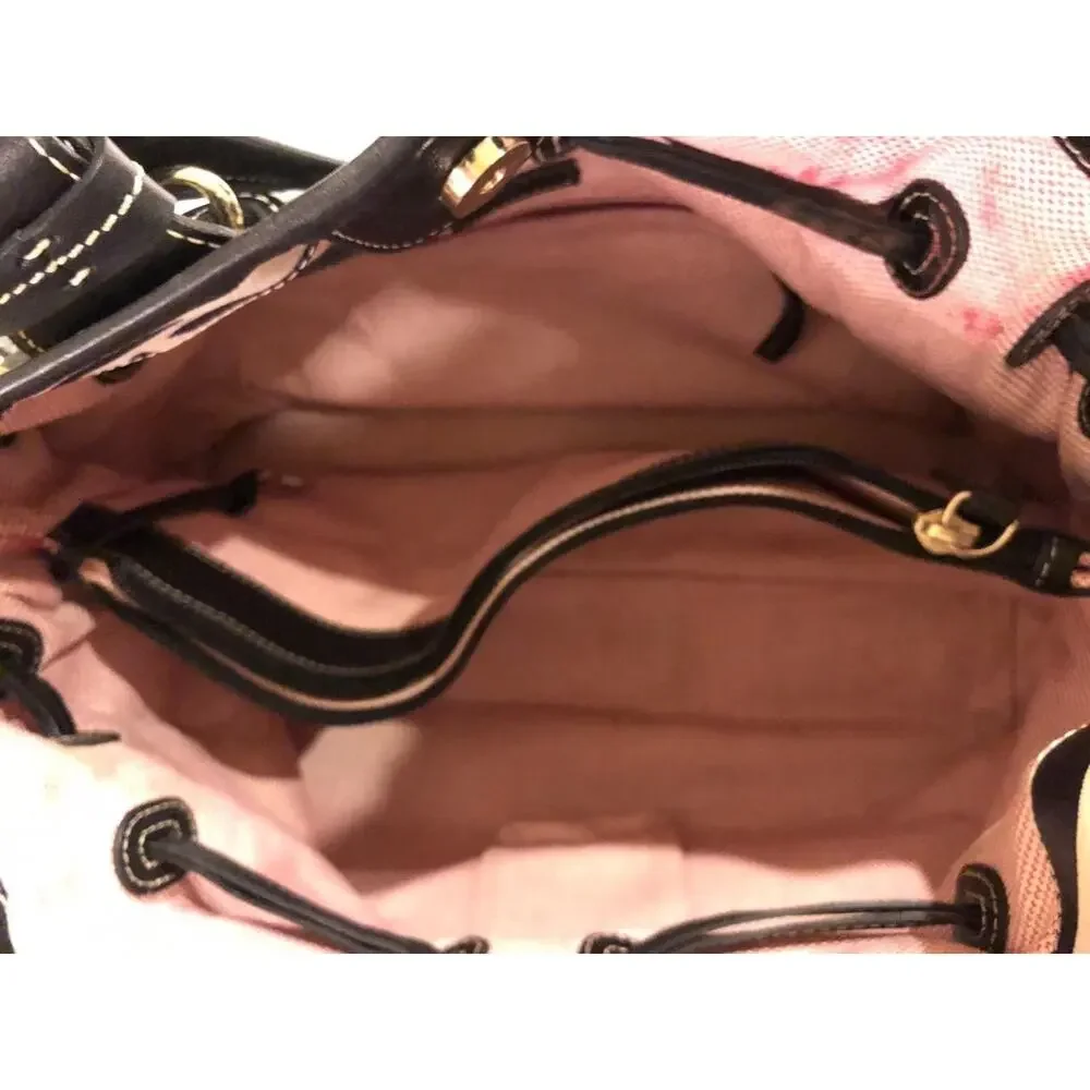 Dooney and Bourke ZEBRA CHIARA DRAWSTRING TOTE BAG PURSE (500